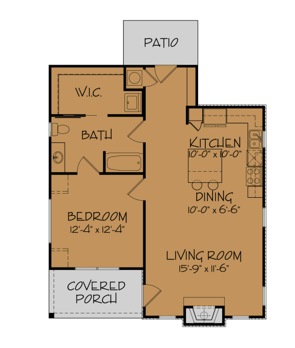 1 bedroom bungalow