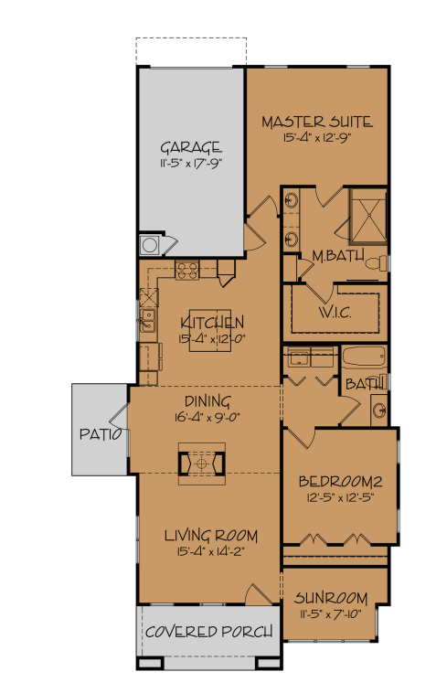 2 bedroom floorplan