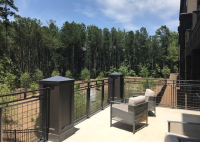 patio overlooking pond